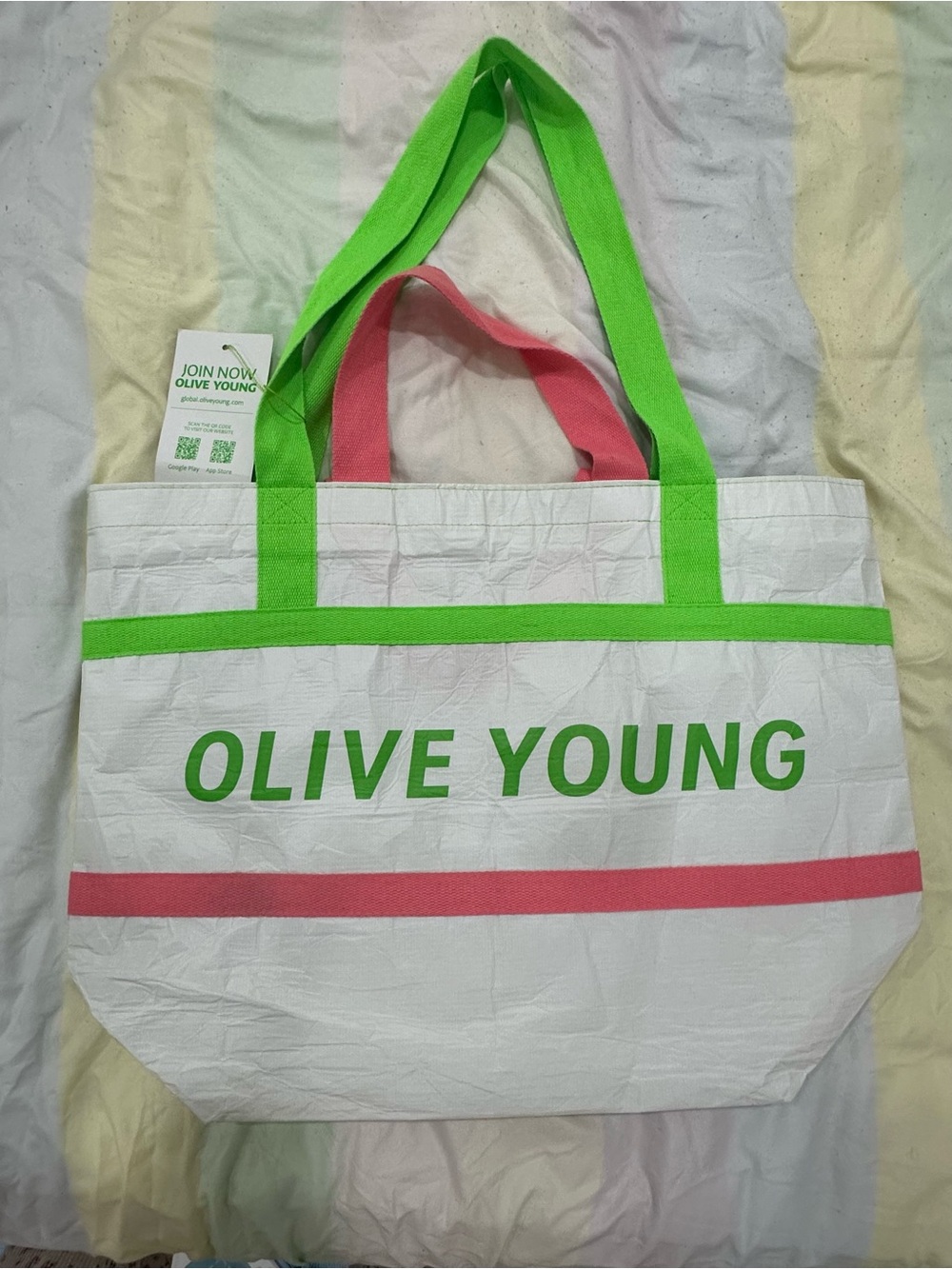 Olive Young Myeongdong Exclusive Reusable Large Tote Bag